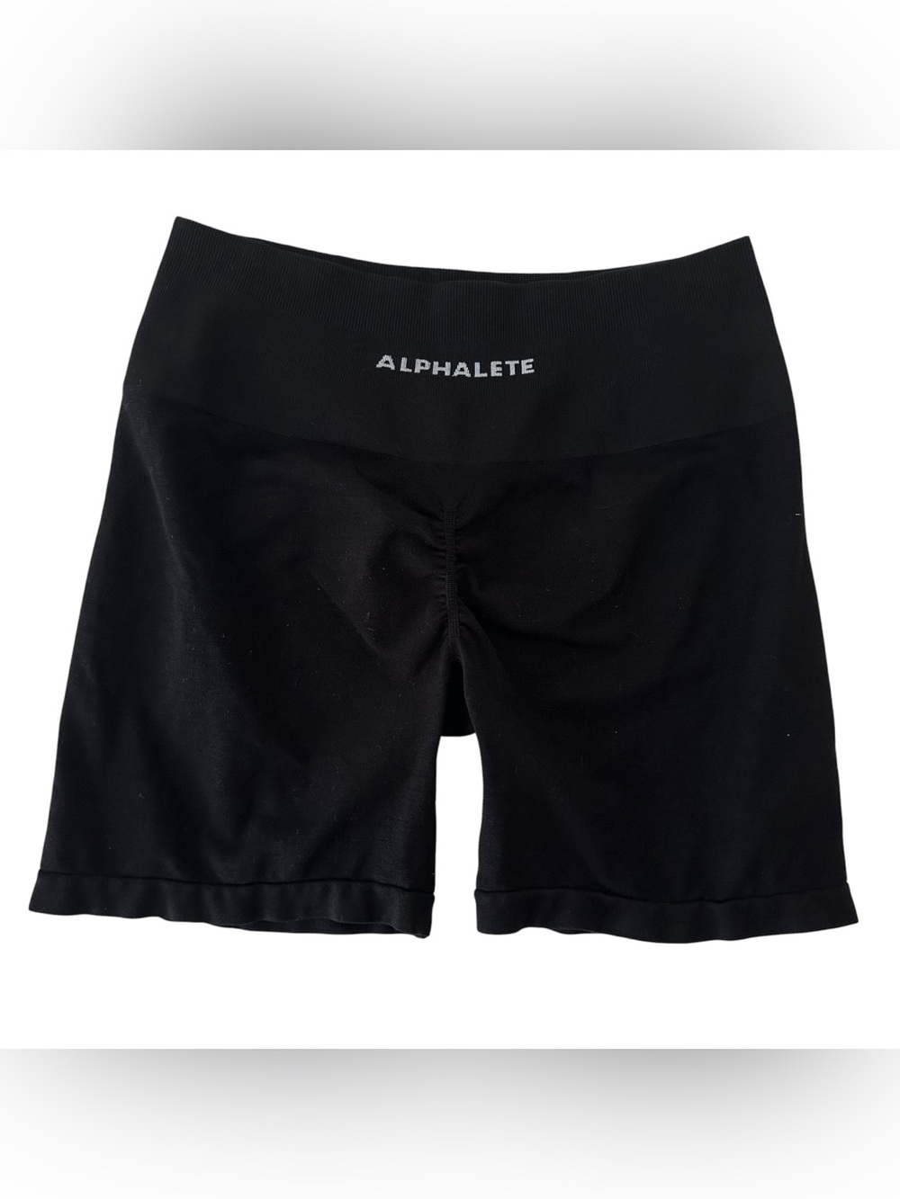 Alphalete Amplify Black Cheeky Contour Biker Shorts Womens Large Workout Gym